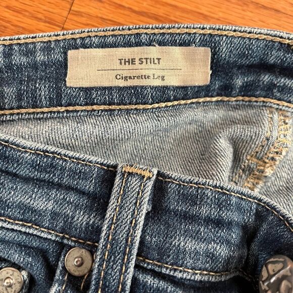 AG Adriano Goldschmied The Stilt Cigarette Blue Jeans | Size 28 - Picture 6 of 14